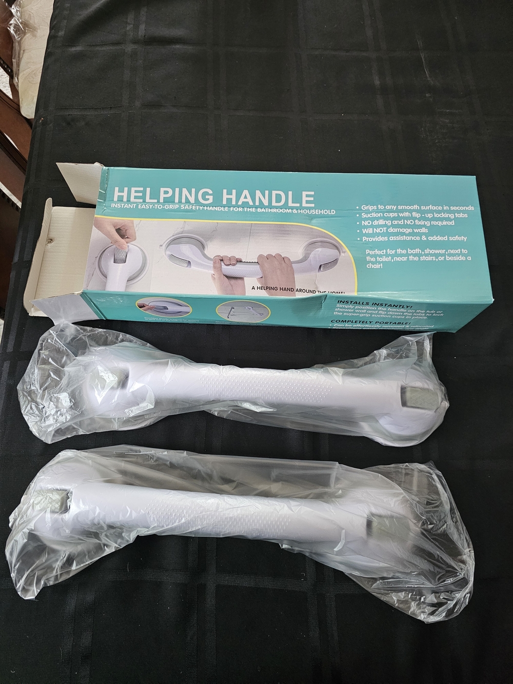 White Suction Grab Bar - Safety Support Handle